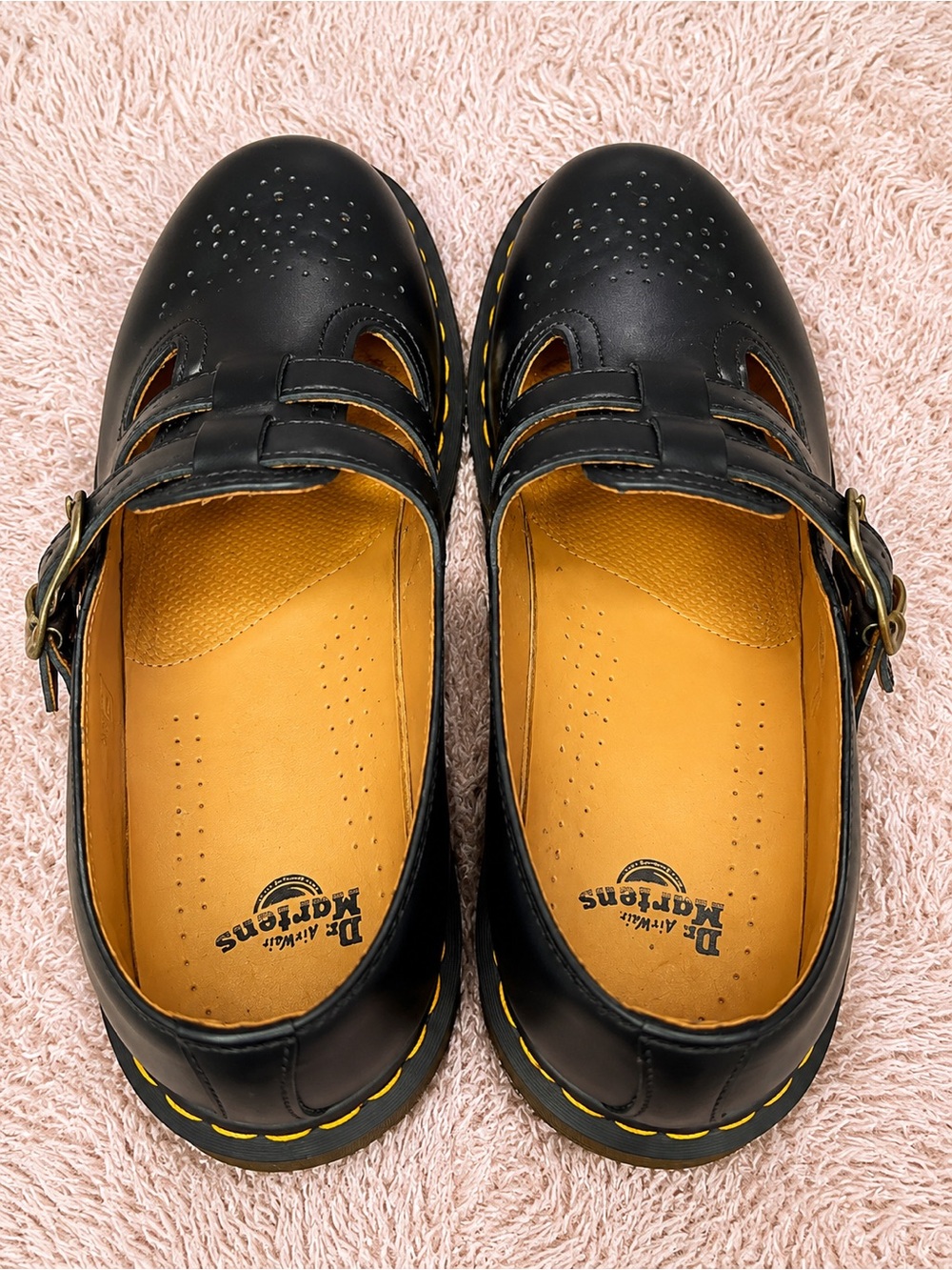 Dr. Martens 8065 Mary Jane Double Buckle Black Leather Shoes Women’s US 9 EU 41 - Picture 3 of 7